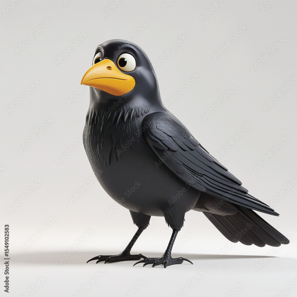 Naklejka premium bird on a white background