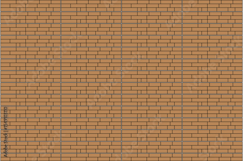 Vector illustration of repeating brick wall pattern with tiled design for construction themes, architectural elements, and home improvement concept