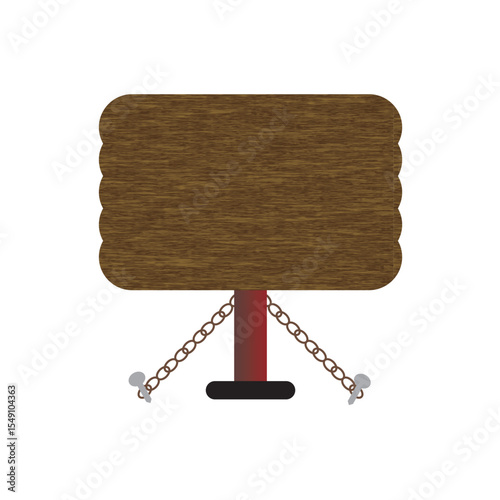 wooden board isolated on white background