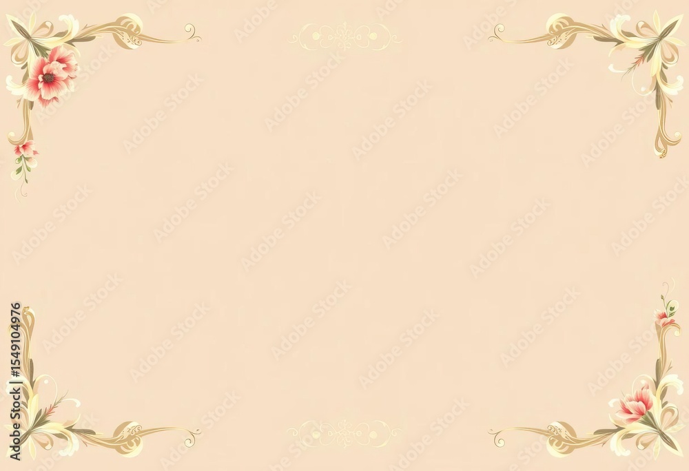 Fototapeta premium Elegant vintage floral corners, dividers, swirls & calligraphy Perfect for invitations & design projects, pattern, leaves