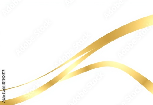 Elegant gold lines on pristine white background, ideal for premium branding or invitation design,  elegant,  golden