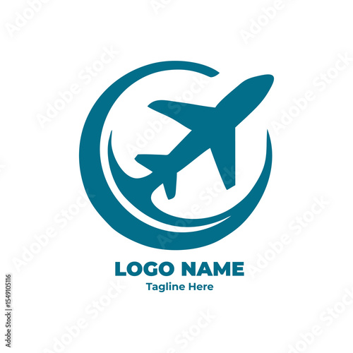 Travel logo and modern brand identity for travel agency, tourism business logo, vacation vector graphic, creative destination symbol for company trip branding