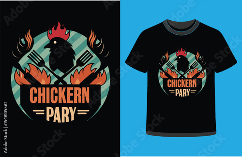 Sketchy BBQ grill with handwriting text
t shirt design concept vector.