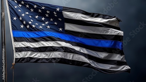 Thin Blue Line Flag: American Flag Variation