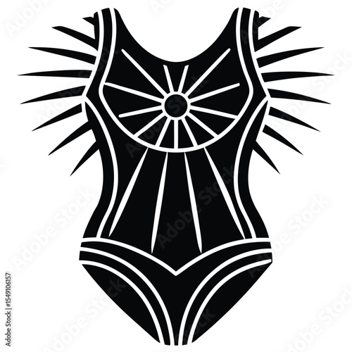 Paddleboard Silhouette with Single Oar