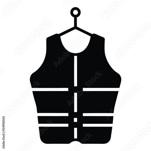 Silhouette of a Life Jacket Hanging