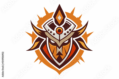 Stylized black tribal tattoo design featuring sharp curves, pointed edges, and an abstract flame-like form. This bold and symmetrical vector graphic is ideal for tattoo templates,