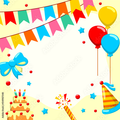 birthday celebrate party template background design