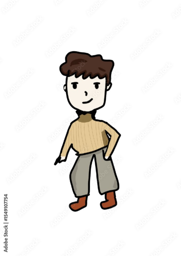 cartoon illustration of a man cartoon illustration of a man