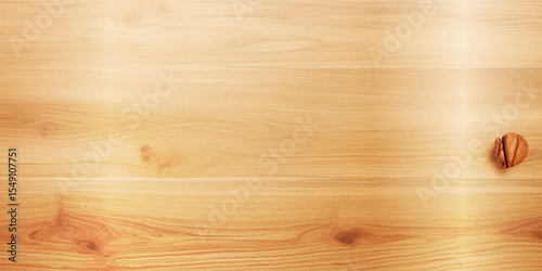 Close-up of light wood planks with a smooth surface and prominent natural grain patterns, creating a charming and nostalgic retro wooden background with a warm, inviting tone.
