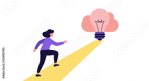 Pursuing ideas and innovation concept vector illustration