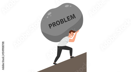 Overcoming challenges illustration for motivation and inspiration vector illustration