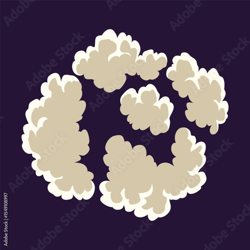 Explosion animation. Animation for game of the explosion effect. Cartoon animation for game. Exploding effect. Hand drawn vector illustration