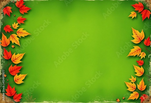 Autumn grunge vector postcard backgrounds Rustic textures, fall vibes, green & orange hues,  autumn background,  thanksgiving