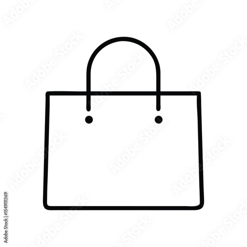 Merchandise Bag Icon Set. Shopping and retail bag vector symbol. shoping bag vector icon line template.