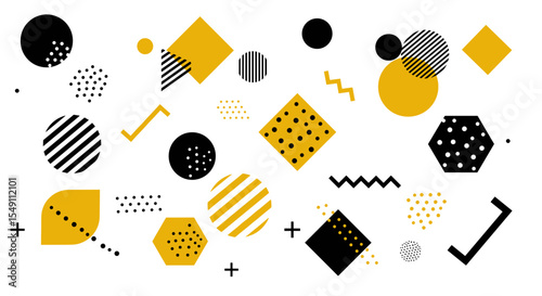 Abstract geometric shapes pattern for design projects and modern decor vector illustration