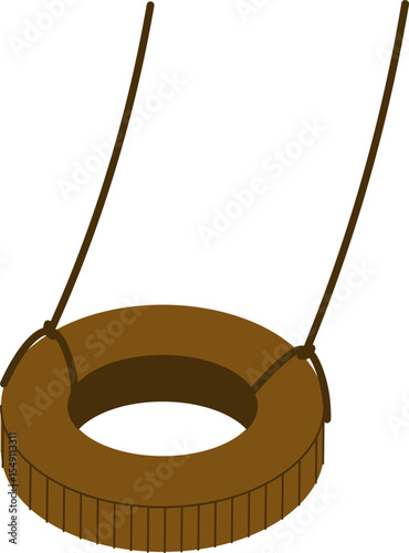Tire Swing with Ropes