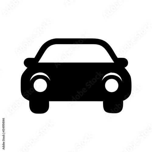 Automobile Clipart Silhouette – Minimal Black Transport Vector Illustration

