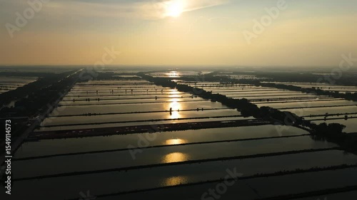 Skyview in the countryside with the village villagers mountain forest waterfall by drone