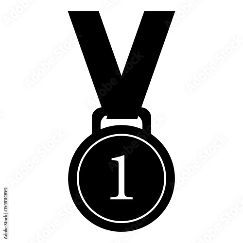 First Place Medal Icon, Simple Icon Vector Design, best used for presentation, application, web and banner