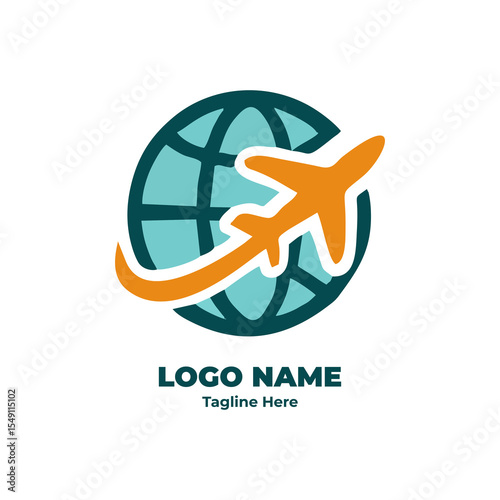 Travel company logo and tourism brand identity design with mountain adventure vector, vacation graphic, corporate travel symbol, creative minimalist business logo for travel services