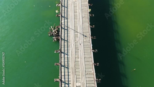 Skyview in the countryside with the village villagers mountain forest waterfall by drone