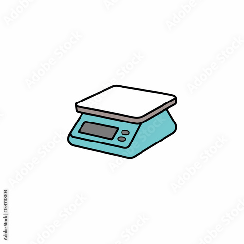 Digital Scale for Coffee Brewing Vector Art for Cafe Equipment and Product Use