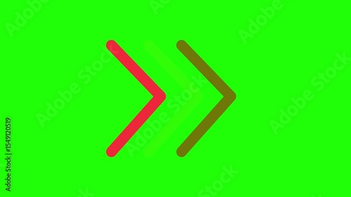 Animated right arrow symbol blinking and moving right and left. good for signs in presentation sections
