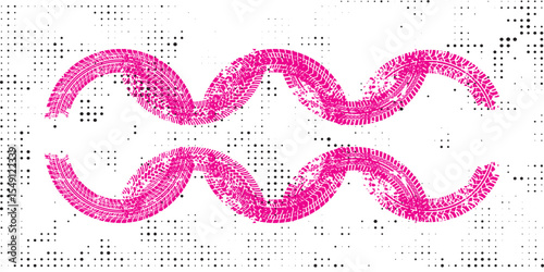 Twisted ping ink vector line pack. Hand drawn long and rounded brush strokes, highlighted text, frames, circles. Asian calligraphy.eps 10.