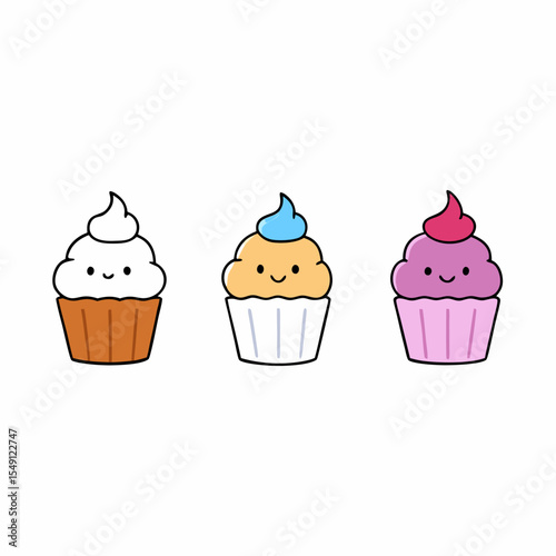 set of cupcakes