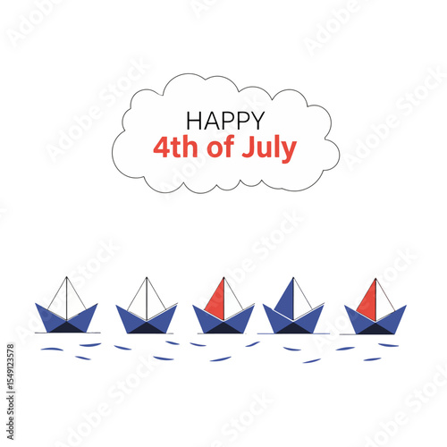 Paper Boat Fleet Adventure – Nostalgic ‘Happy 4th of July’ Patriotic Flotilla