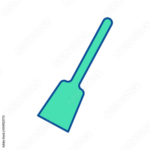 Wooden spatula. Kitchenware icon. Line vector kitchen utensil and tool. Cutlery illustration