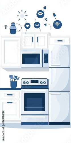 Modern Kitchen Design with Smart Appliances and Minimalist Aesthetic