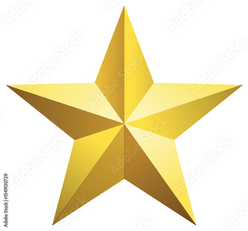 3d metal star isolated