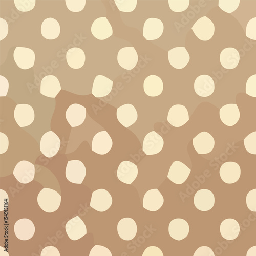Abstract background with polka dot pattern and unique shapes
