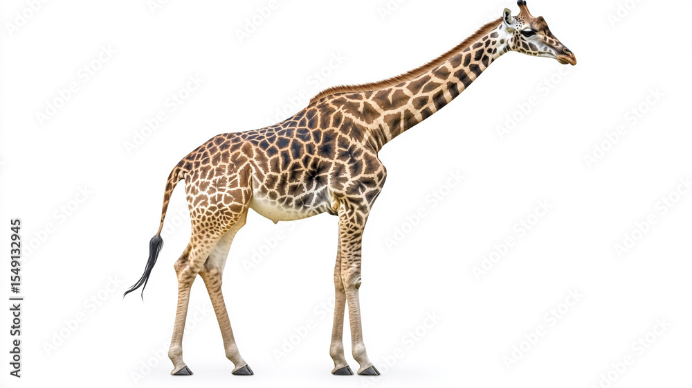 Naklejka premium giraffe on white background