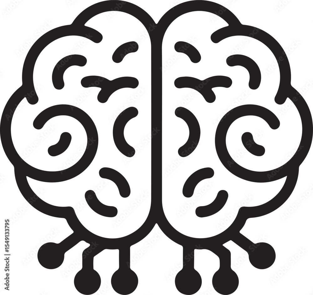 Abstract Brain Silhouette Depicting Artificial Intelligence Futuristic Technology and Neural Network Deep Learning Innovation with Futuristic Minimalist Icon Design Abstract Brain Silhouette Depicting Artificial Intelligence Futuristic Technology and Neural Network Deep Learning Innovation with Futuristic Minimalist Icon Design