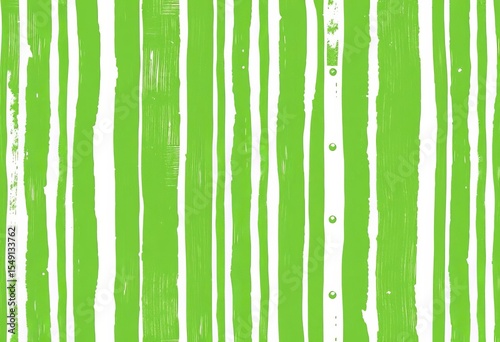 Seamless grunge forest green torn stripe repeat pattern on white background, graphic, jagged