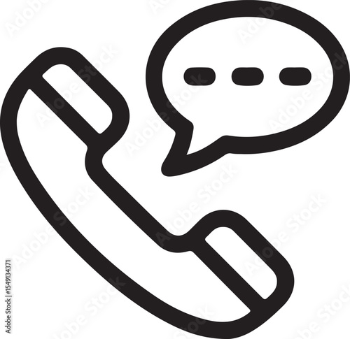 Communicating by Phone A Modern Icon Depicting Dialogue and Connection in the Digital Age for Contacting Support