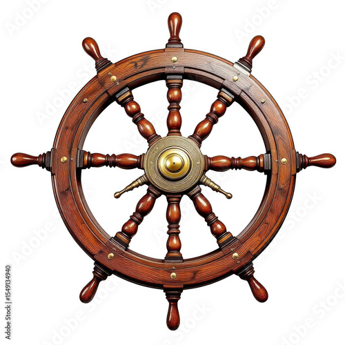 Ship Wheel of Maritime Tradition: A meticulously crafted ship's wheel, exuding the essence of maritime tradition, invites viewers to explore the depths of nautical history.