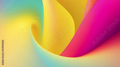 Colorful abstract wave background with bright curves and rainbow-inspired design elements