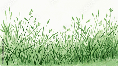 Grass Wash Green isolated watercolor vector illustration svg