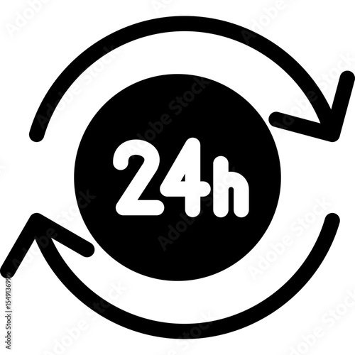 24 Hours Service Icon
