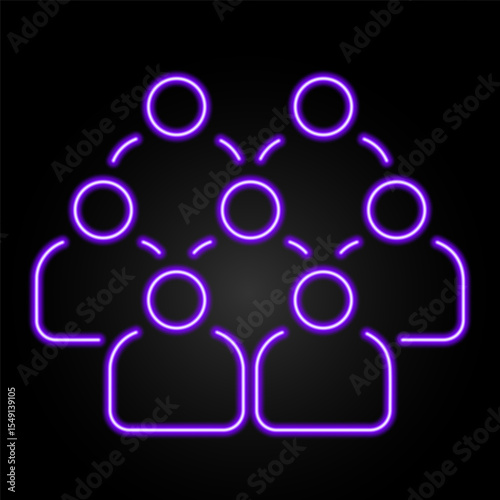 board of directors neon sign, modern glowing banner design, colorful modern design trend on black background. Vector illustration.