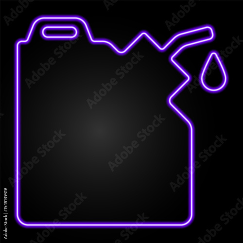 canister neon sign, modern glowing banner design, colorful modern design trend on black background. Vector illustration.