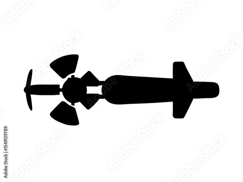 Minimalist Disassembled View Of Propeller And Wing Parts Of A Vector Illustration