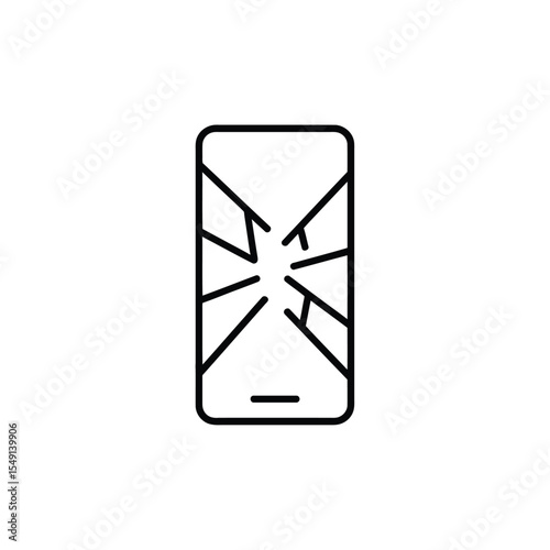 Cracked Smartphone Screen Repair Icon