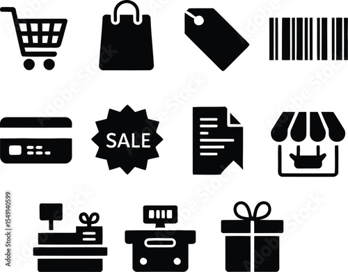 shopping, sales, shopping cart, shopping bag, price tag, sale, discount, barcode, online store, credit card, cash register, 