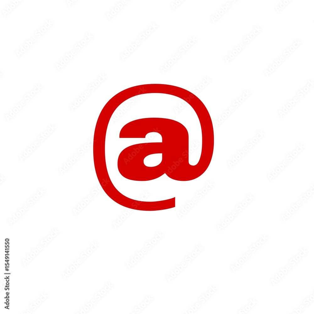 At sign symbol isolated on white background At sign symbol isolated on white background