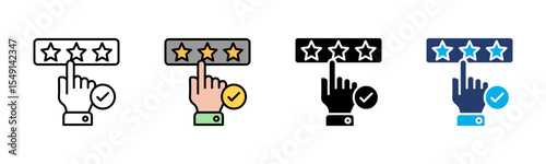 Rating icon sheet multiple style collection